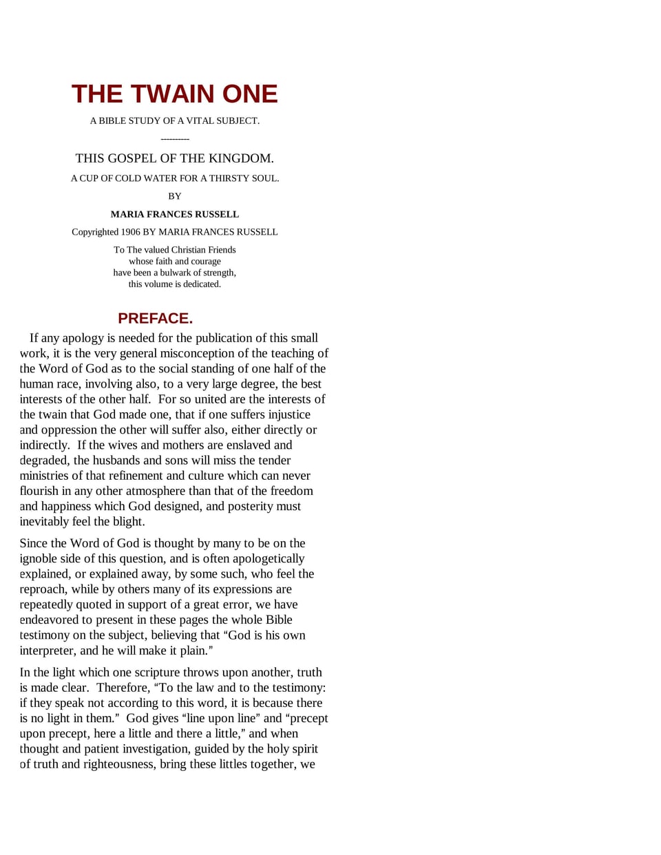 The Twain One (Maria Russell)