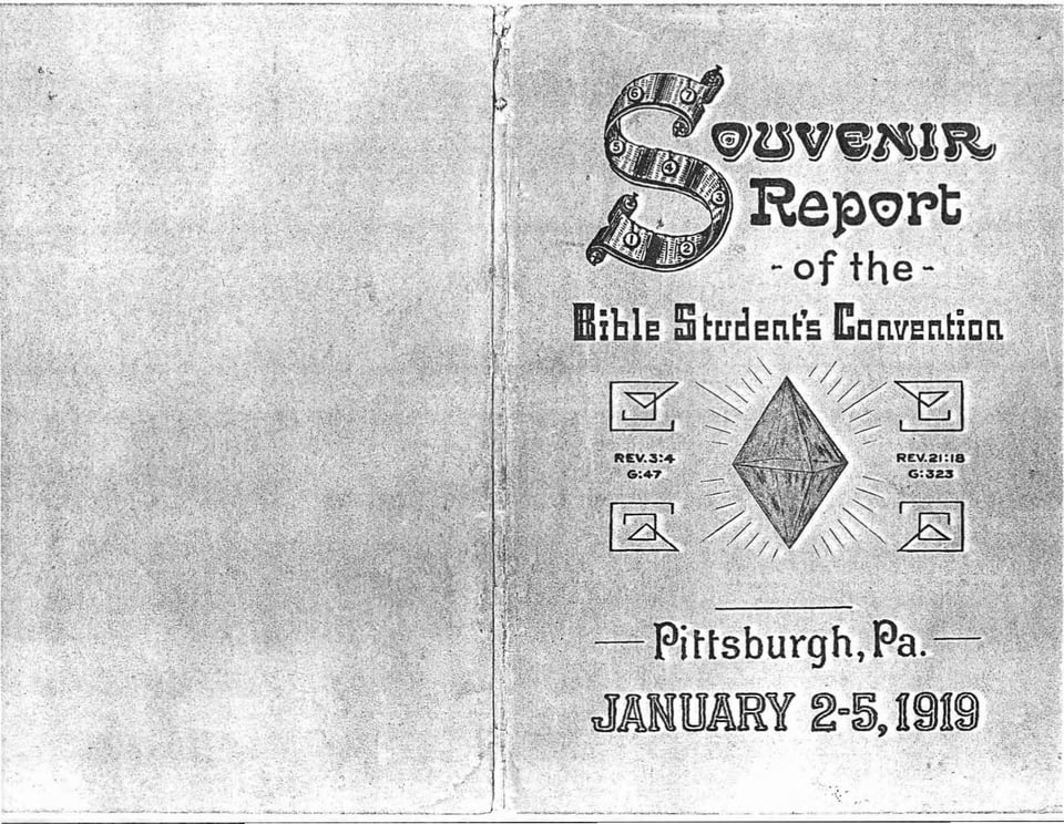 Souvenir Report of the Bible Students Convention, Pittsburgh