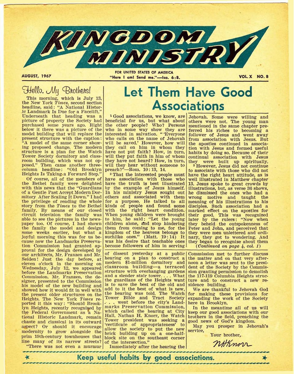 Kingdom Ministry—1967