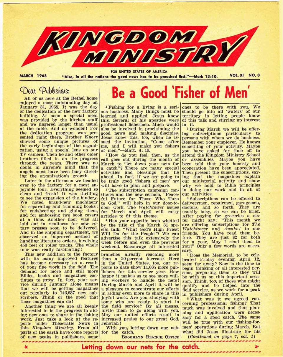 Kingdom Ministry—1968