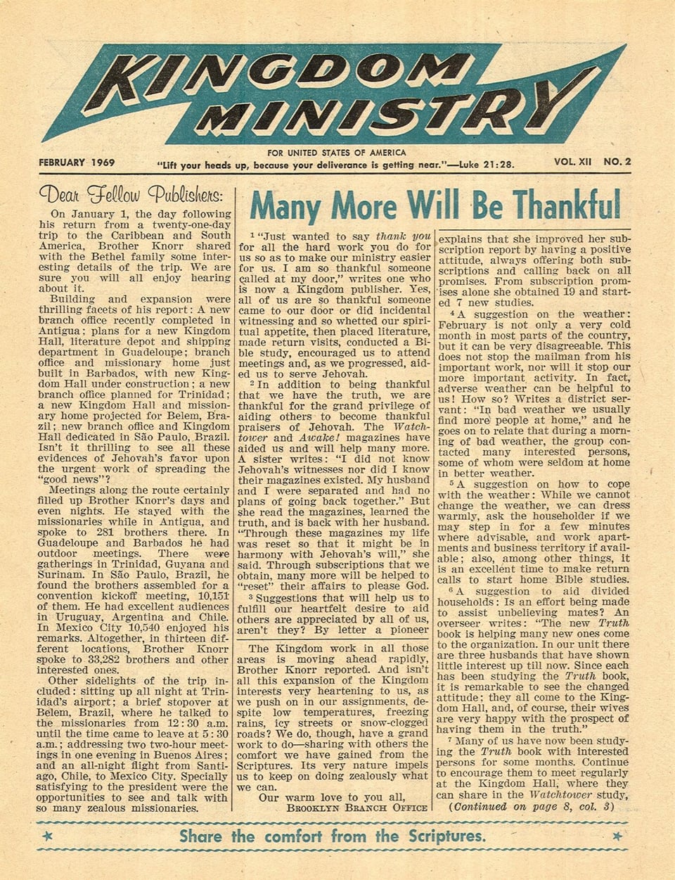 Kingdom Ministry—1969