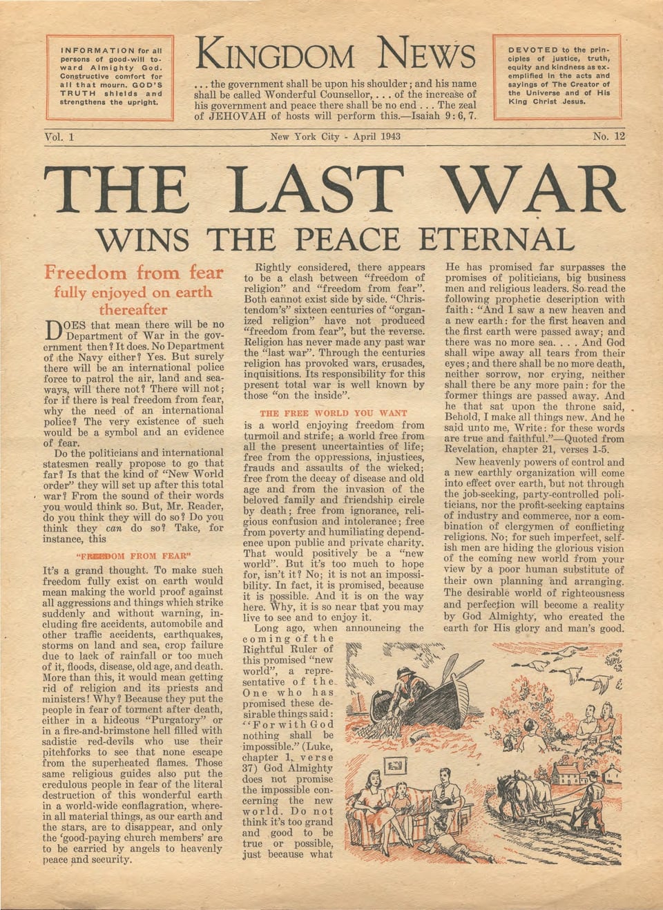 The Last War Wins the Peace Eternal