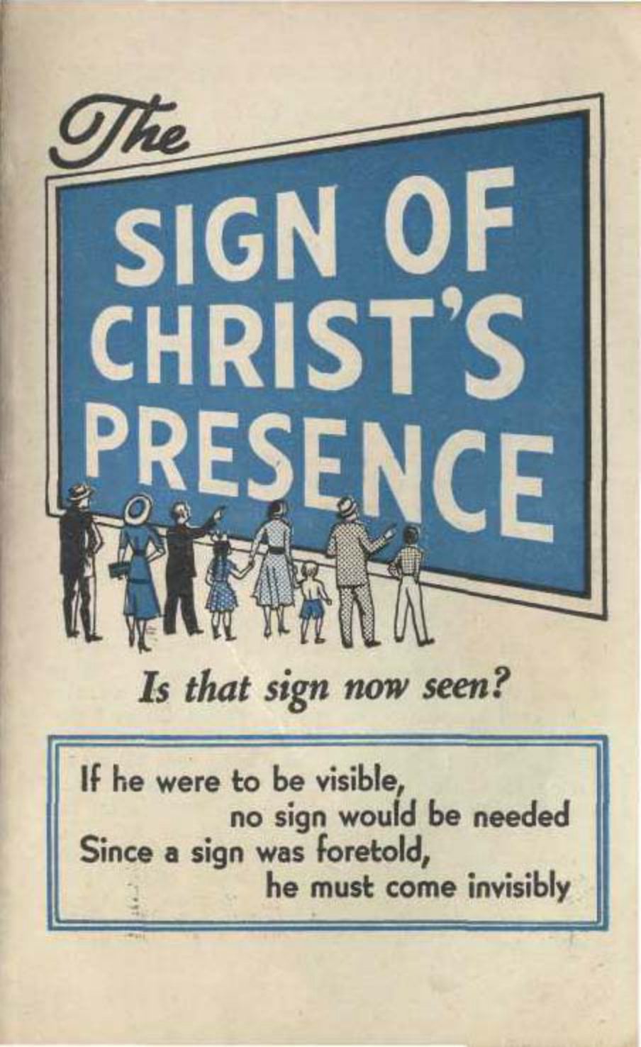 The Sign of Christ's Presence